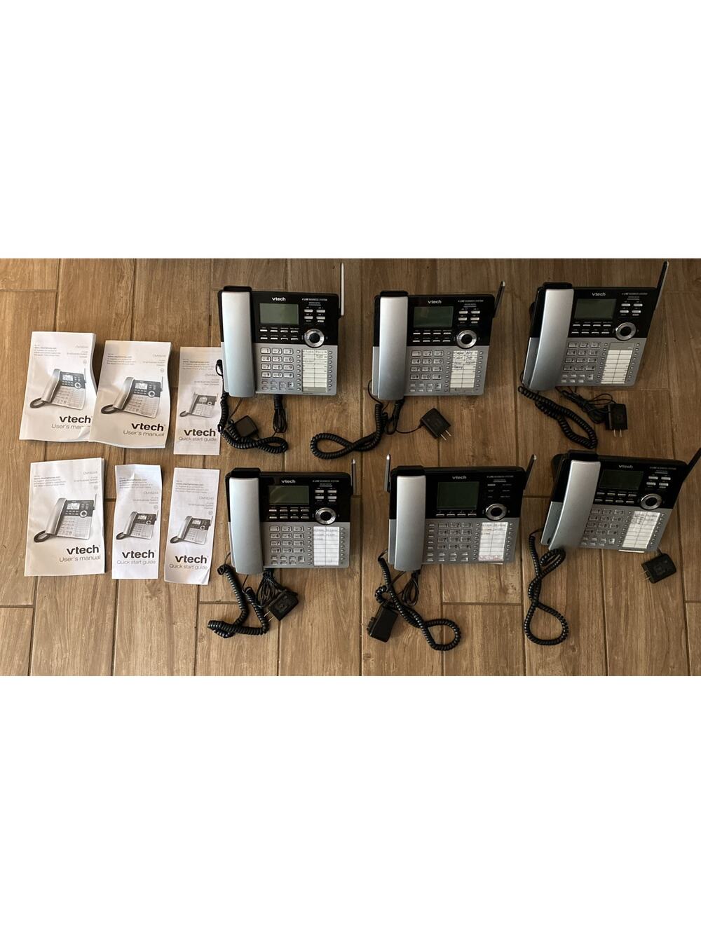 Vtech (1) CM18445 4-Line Corded Business Phone System Wireless & 5 CM18245